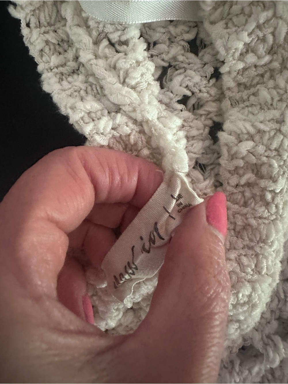 NanaMacs Open Knit Sweater - White - Picture 3 of 3